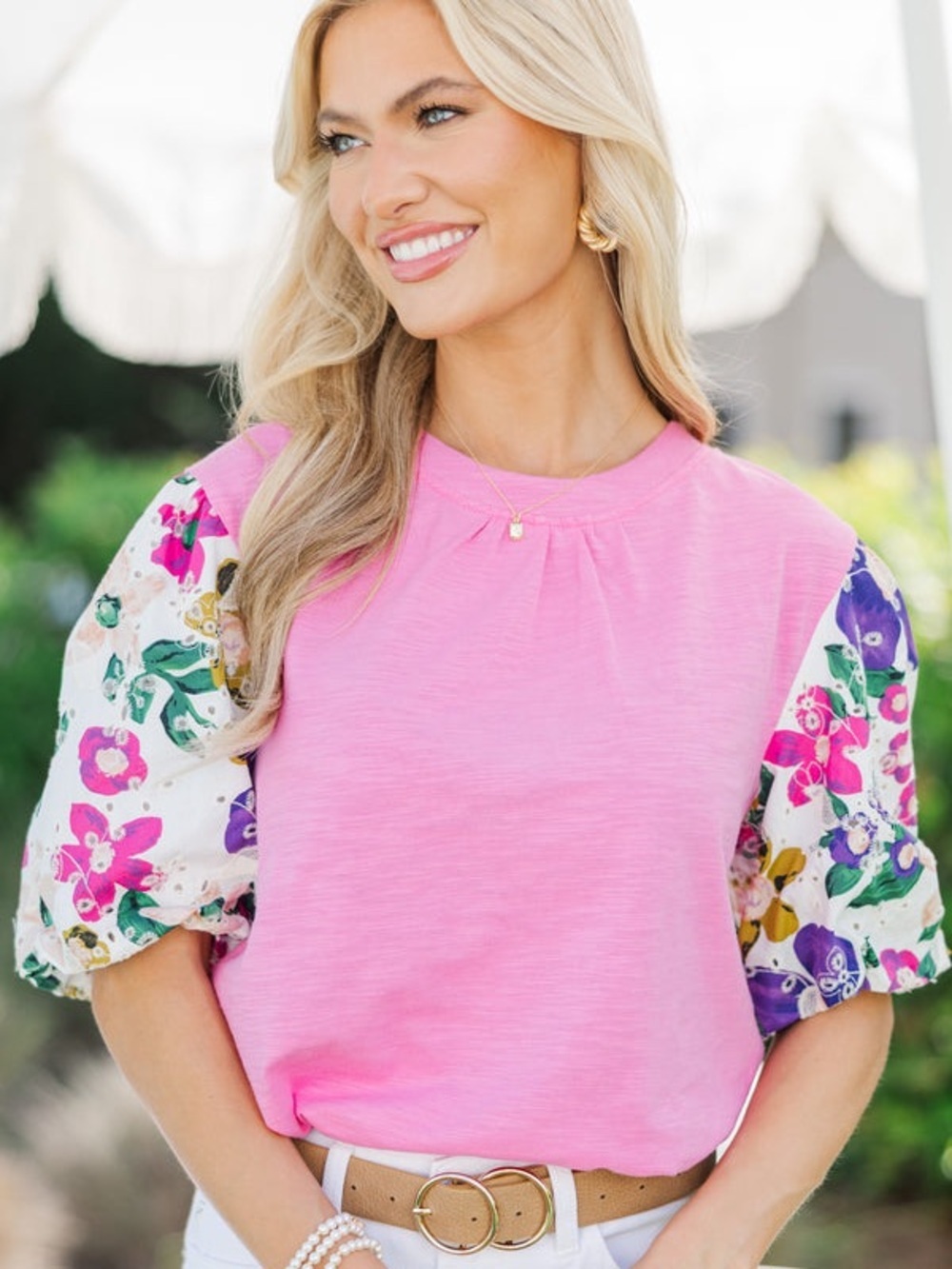 Shop the Mint Floral Blouse Puff Sleeves XL Spring Modest Feminine Vacation EUC